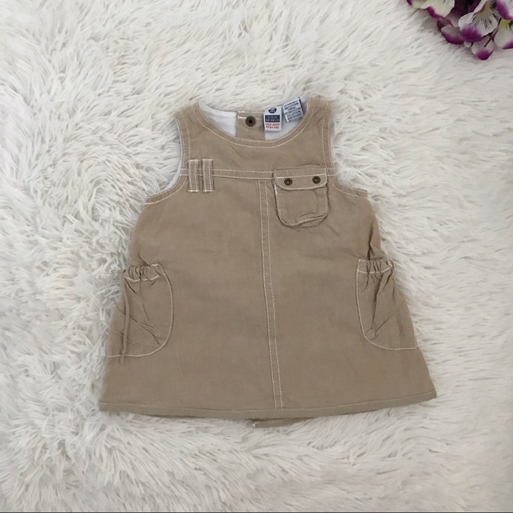 ❌Sold❌Baby Girl Beige Vintage Dress 🌻